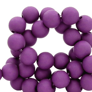 4 mm kralen van acryl Dark cherry purple