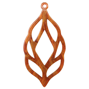 Hangers van resin Topaz brown