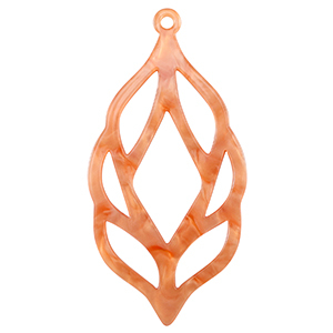 Hangers van resin Coral red