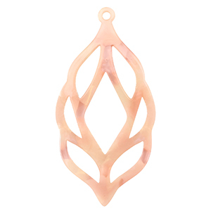 Hangers van resin Peach pink opal