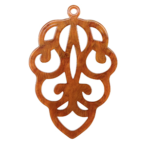Hangers van resin Topaz brown