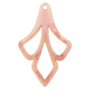 Hangers van resin Peach pink opal
