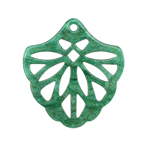Hangers van resin Multicolor green