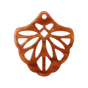 Hangers van resin Topaz brown