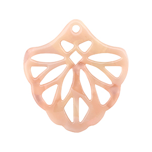 Hangers van resin Peach pink opal