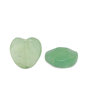 Kralen natuursteen Melkkwarts heart Green