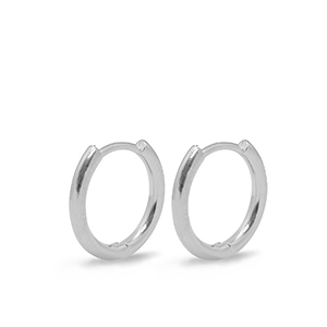 Metaal onderdelen DQ oorbellen creolen 16mm Zilver (nikkelvrij)