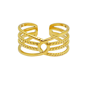 Ringen van Stainless steel Roestvrij staal (RVS) Goud