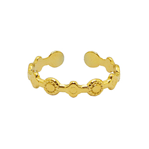 Ringen van Stainless steel Roestvrij staal (RVS) Goud