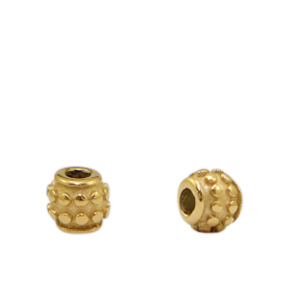Kralen van Stainless steel Roestvrij staal (RVS) 5mm Goud