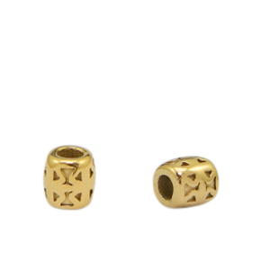 Kralen van Stainless steel Roestvrij staal (RVS) 5mm Goud