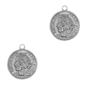 Bedels van Stainless steel Roestvrij staal (RVS) coin Antiek zilver