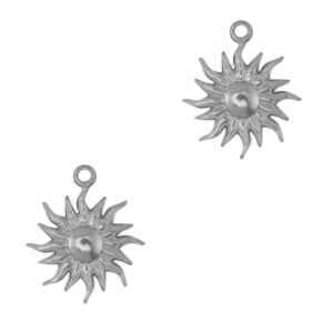 Bedels van Stainless steel Roestvrij staal (RVS) sun Antiek zilver