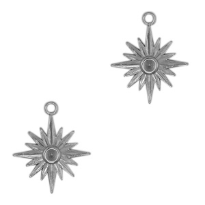 Bedels van Stainless steel Roestvrij staal (RVS) sun Antiek zilver