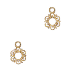 Bedels van Stainless steel Roestvrij staal (RVS) flower Goud