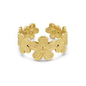 Ringen van Stainless steel Roestvrij staal (RVS) Gold
