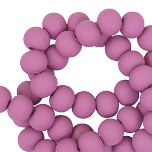 Polymeer kraal 6mm Light magenta purple