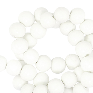 Polymeer kraal 6mm White