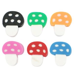 Polymeer kraal mushroom Multicolour