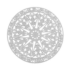 Bedels van Stainless steel Roestvrij staal (RVS) bohemian 40mm Silver