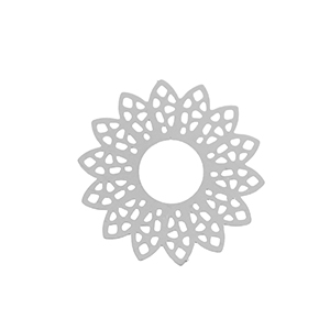 Bedels van Stainless steel Roestvrij staal (RVS) bohemian flower Silver