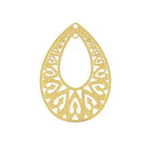 Bedels van Stainless steel Roestvrij staal (RVS) bohemian drop Gold