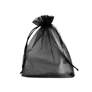 Organza sieradenzakje 10x12cm Black