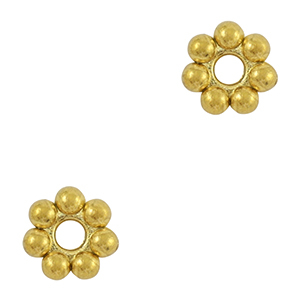 Kralen van Stainless steel Roestvrij staal (RVS) spacer Bali ring 6mm Gold