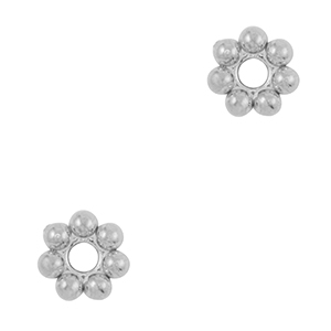 Kralen van Stainless steel Roestvrij staal (RVS) spacer Bali ring 5mm Silver