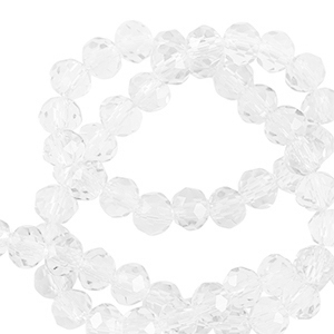 Facet kralen top quality disc 6x4mm Transparent