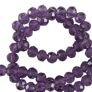 Facet kralen top quality disc 4x3mm Eminence purple