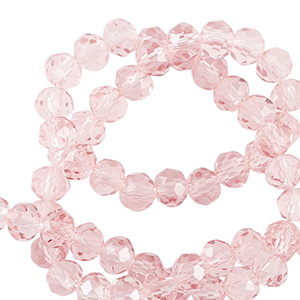 Facet kralen top quality disc 4x3mm Peachy pink