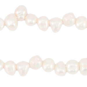 BQ Zoetwater parels nugget ovaal 6-7mm Natural white