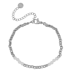 Armbanden van Stainless steel Roestvrij staal (RVS) Silver-white