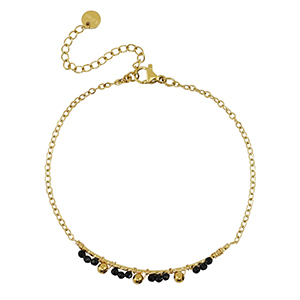 Armbanden van Stainless steel Roestvrij staal (RVS) Gold-black