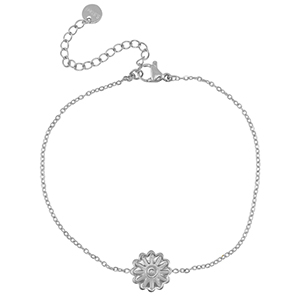 Armbanden van Stainless steel Roestvrij staal (RVS) flower Silver