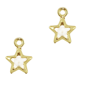 Hanger van Crystal Glass star Light lilac-gold
