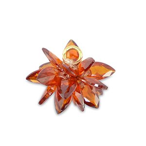Zirkonia bedels flower Rusty orange