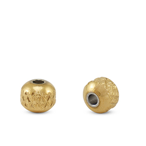 Kralen van Stainless steel Roestvrij staal (RVS) 4mm Gold