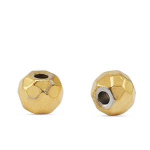 Kralen van Stainless steel Roestvrij staal (RVS) 6mm Gold