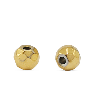 Kralen van Stainless steel Roestvrij staal (RVS) 5mm Gold