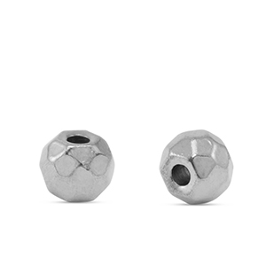 Kralen van Stainless steel Roestvrij staal (RVS) 6mm Silver
