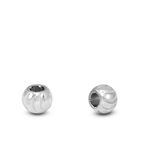 Kralen van Stainless steel Roestvrij staal (RVS) 3mm Silver