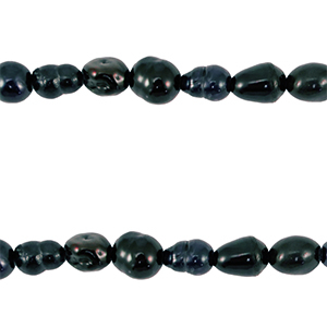 Zoetwater parels rice 5-6x4-5mm Dark blue