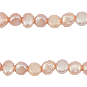 BQ Zoetwater parels nugget 5-6mm Seashell pink