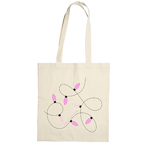 Canvas tas "Light up your world" Ecru beige