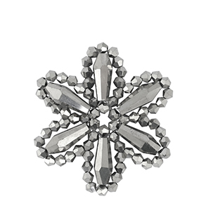Hangers van facet flower Metallic anthracite