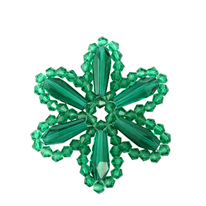 Hangers van facet flower Dark green