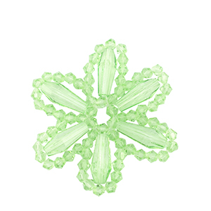 Hangers van facet flower Green