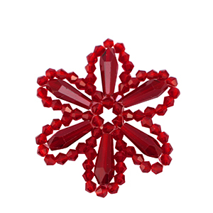 Hangers van facet flower Red